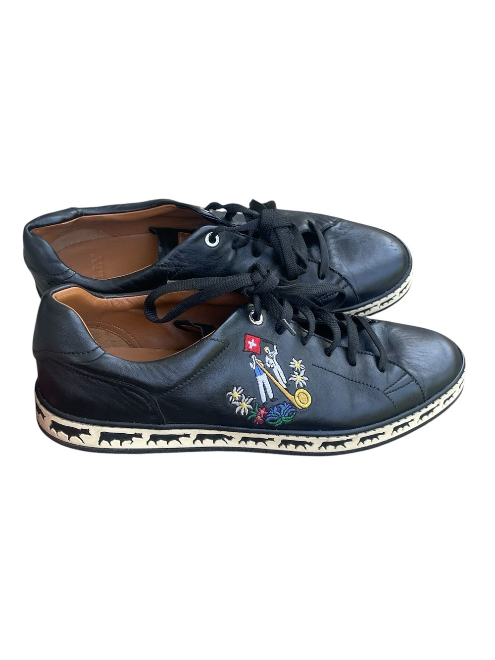 **AUTHENTIC Bally Bally Anistern 'Animals' Leather Low-Top Sneaker, Mens 9D, EUC